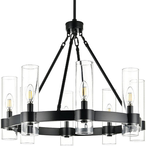 Esme Farmhouse Glass Chandelier Modern  Luxury Marble Base Table Lamp - Zynella