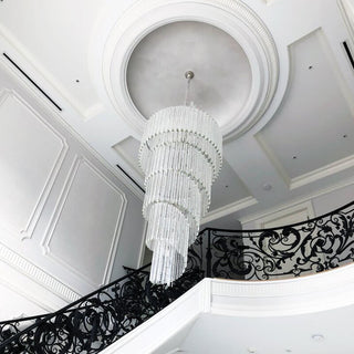 Luxury Spiral Crystal Chandelier Modern  Luxury Gold Frame Light Fitting
