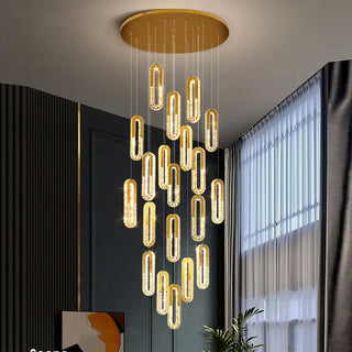Somerset Staircase Chandelier Stylish Modern  Rustic Industrial Hanging Lamp