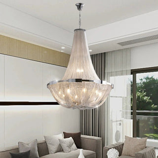 Alverton Tassel Staircase Chandelier Modern  Vintage Brass Accent Lighting