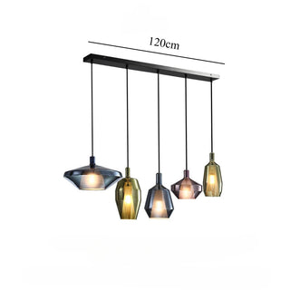 Debby Stained Glass Pendants Modern  Vintage Brass Accent Lighting