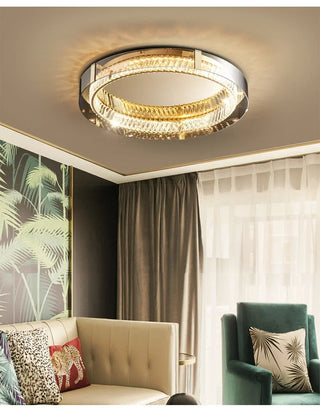 Harlow Crystal Ceiling Light Modern  Bohemian Rattan Woven Pendant