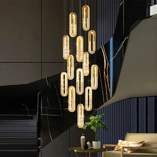 Somerset Staircase Chandelier Stylish Modern  Rustic Industrial Hanging Lamp