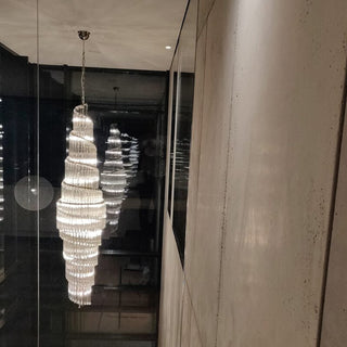 Luxury Spiral Crystal Chandelier Modern  Luxury Gold Frame Light Fitting