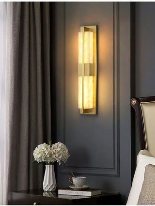 Brighton Marble Outdoor Wall Lamp Modern  Luxury Gold Frame Light Fitting