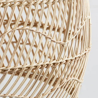 Handmade Rattan Pendant Light – Boho Woven Bamboo Hanging Lamp