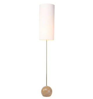 Retro Fabric Shade Floor Lamp Refined Modern  Vintage Brass Accent Lighting