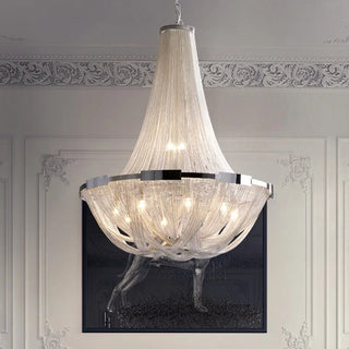 Alverton Tassel Staircase Chandelier Modern  Vintage Brass Accent Lighting