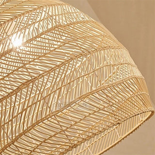 Handmade Rattan Pendant Light – Boho Woven Bamboo Hanging Lamp