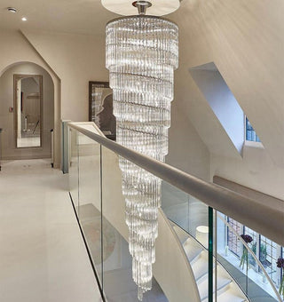 Ahmaad Spiral Crystal Chandelier Modern  Contemporary Crystal Statement Fixture