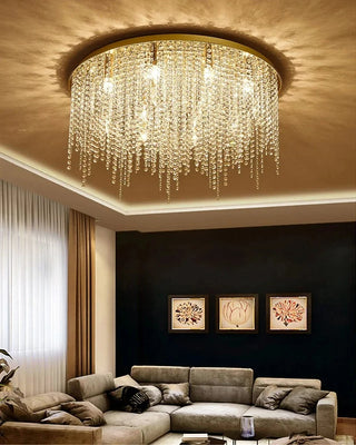 Ashton Circular Ceiling Light Modern  Ornate Antique Finish Fixture