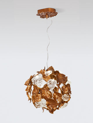 Winter Fern Artistic Tree Pendant Opulent Modern  Handcrafted Artisan Ceiling Light