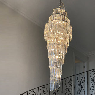 Luxury Spiral Crystal Chandelier Modern  Luxury Gold Frame Light Fitting