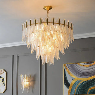 VIOLETTA Glass Chandeliers Stylish Modern  Bohemian Rattan Woven Pendant