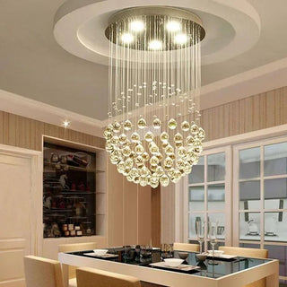 Salma Crystal Chandelier Luxurious Modern  Bohemian Rattan Woven Pendant