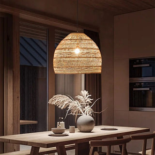 Handmade Rattan Pendant Light Modern  Opulent Multi-Tier Crystal Chandelier