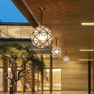 Polygon Glass Pendant Modern  Minimalist Round Flush Mount