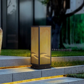 Mason Modern Outdoor Pillar Light Modern  Contemporary Crystal Statement Fixture