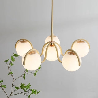 Scarlet Curve Glass Globe Fixture Stylish Modern  Elegant Teardrop LED Pendant