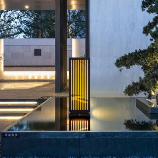 Mason Modern Outdoor Pillar Light Modern  Contemporary Crystal Statement Fixture
