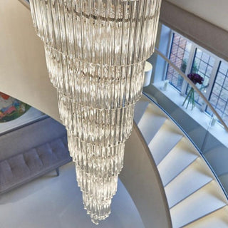 Ahmaad Spiral Crystal Chandelier Modern  Contemporary Crystal Statement Fixture