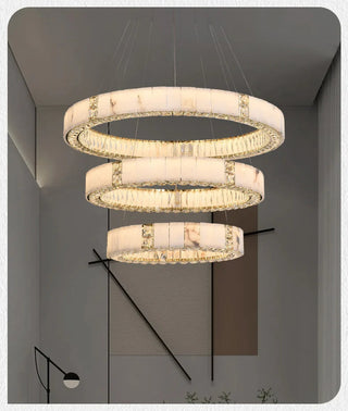 Edora  Spanish Marble Chandelier Modern  Ultra Slim LED Panel Lighting