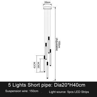 Orion Drift Staircase Pendant Stylish Modern  Art Deco Inspired Illumination
