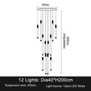 Orion Drift Staircase Pendant Stylish Modern  Art Deco Inspired Illumination