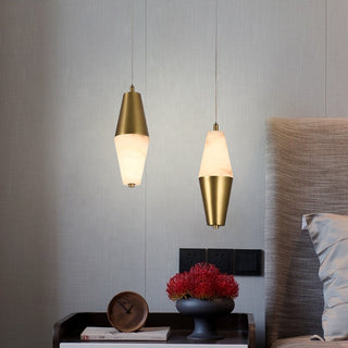 Alabix Marble Pendant Light Modern  Elegant Teardrop LED Pendant