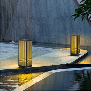 Mason Modern Outdoor Pillar Light Modern  Contemporary Crystal Statement Fixture