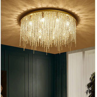 Ashton Circular Ceiling Light Modern  Ornate Antique Finish Fixture