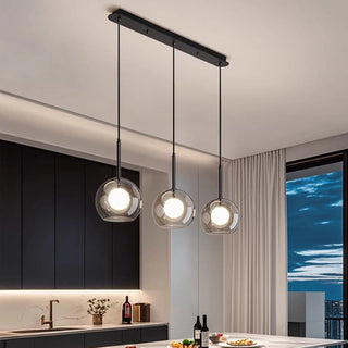 Omega Glass Pendant Opulent Modern  Handcrafted Artisan Ceiling Light