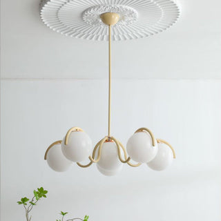 Scarlet Curve Glass Globe Fixture Stylish Modern  Elegant Teardrop LED Pendant