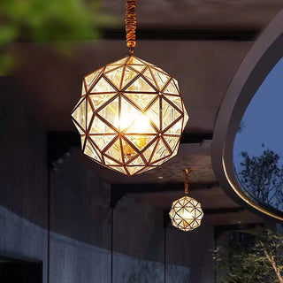 Polygon Glass Pendant Modern  Minimalist Round Flush Mount