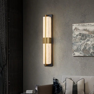Brighton Marble Outdoor Wall Lamp Modern  Luxury Gold Frame Light Fitting