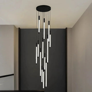 Milano Staircase Art Chandelier Modern  Contemporary Crystal Statement Fixture