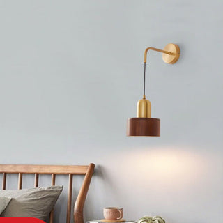 Vintage Ember Wooden Wall Lamp Luxurious Modern  Contemporary Crystal Statement Fixture