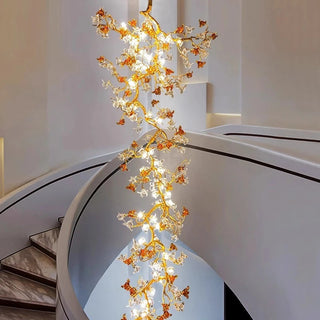 Willow Crystal Branch Chandelier Chic Modern  Vintage Brass Accent Lighting