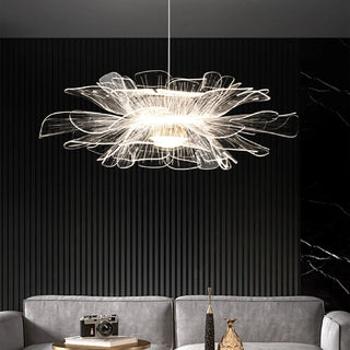 FLOWER Pendant Light Modern  Contemporary Crystal Statement Fixture