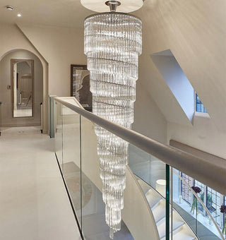 Ahmaad Spiral Crystal Chandelier Modern  Contemporary Crystal Statement Fixture