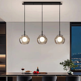 Omega Glass Pendant Opulent Modern  Handcrafted Artisan Ceiling Light