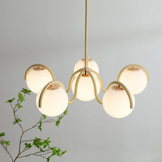 Scarlet Curve Glass Globe Fixture Stylish Modern  Elegant Teardrop LED Pendant