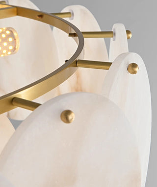 Molly Alabaster Tiered Chandelier Modern  Elegant Teardrop LED Pendant