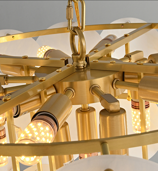 Molly Alabaster Tiered Chandelier Modern  Elegant Teardrop LED Pendant