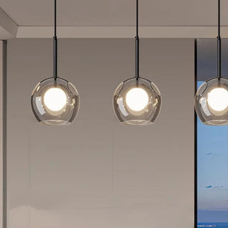 Omega Glass Pendant Opulent Modern  Handcrafted Artisan Ceiling Light