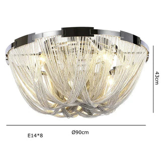 Alverton Tassel Staircase Chandelier Modern  Vintage Brass Accent Lighting