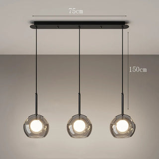 Omega Glass Pendant Opulent Modern  Handcrafted Artisan Ceiling Light