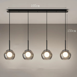 Omega Glass Pendant Opulent Modern  Handcrafted Artisan Ceiling Light