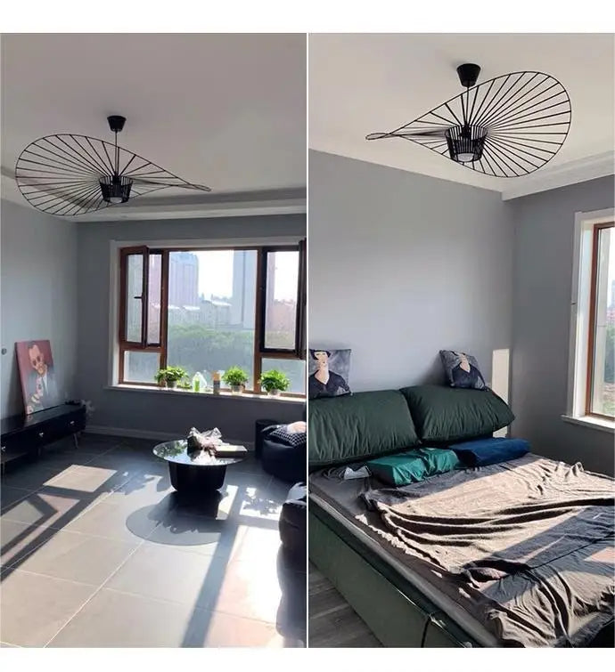 Zynella Straw Arc Chandelier