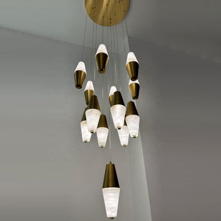 Alabix Marble Pendant Light Modern  Elegant Teardrop LED Pendant